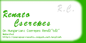 renato cserepes business card